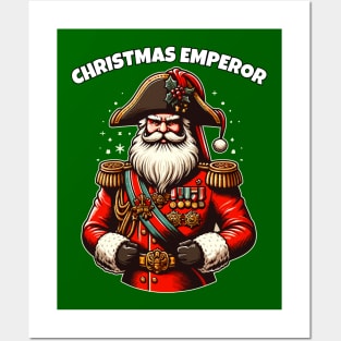 Christmas Emperor | Santa Claus in Command: Napoleon Inspired Holiday Cheer | X-mas | Xmas | Holiday Posters and Art